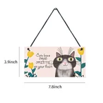 Wooden Cat Pendant For Pets Vintage Style - Wooden Cat Tag C - View 1