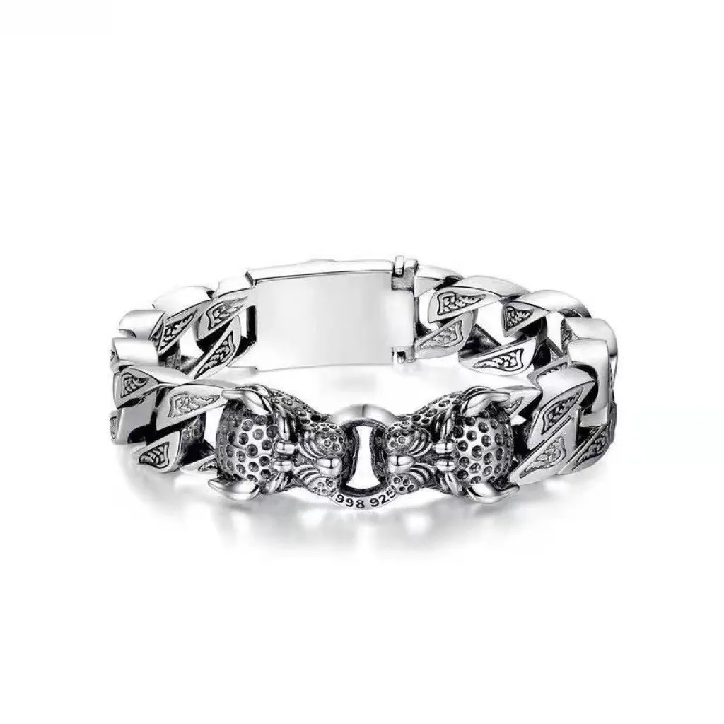 Retro Double-Leopard Men's Casual Bracelet - Leopard Bracelet