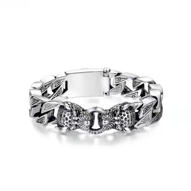 Retro Double Leopard Men's Casual Bracelet Leopard Bracelet - Shop at LoveMi