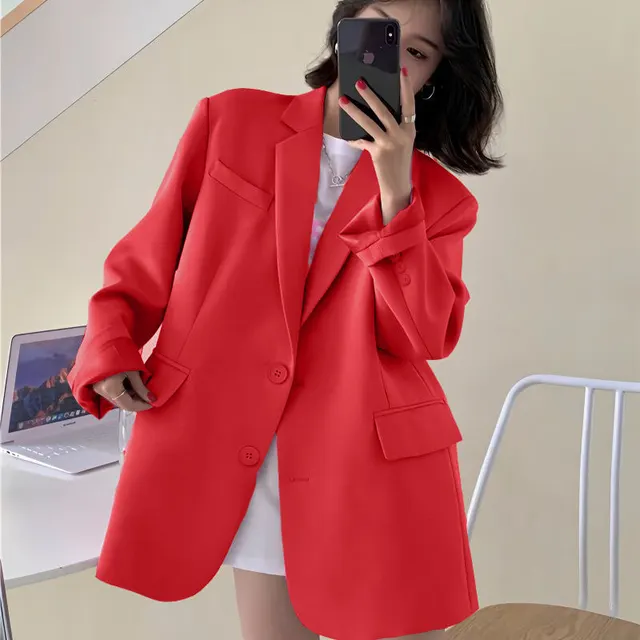 Trendy Korean style Sophisticated Relaxed Casual And Versatile Top Red - Shop at LoveMi