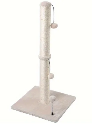 Vertical Sisal Cat Scratch Post Cat Tree For Cats To Climb Beige - Shop at LoveMi