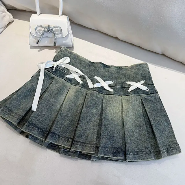 American style Demure Yet Sexy Design Elastic Skirt Blue Color Strap - Shop at LoveMi