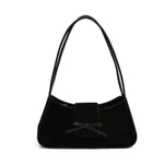High-end, Solid-color, Niche-design, Textured, Fashionable, Commuter-style Women's Shoulder Bag - Black