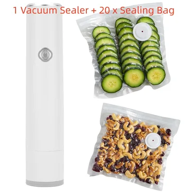 Mini Vacuum Food Saver Sealer Household Small Automatic Air pumping Device With 20Bags - Shop at LoveMi