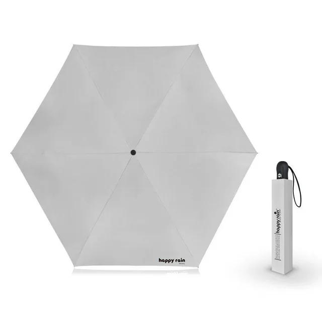 Mini Slim Automatic UV Umbrella With 6 Ribs Light Grey - Shop at LoveMi