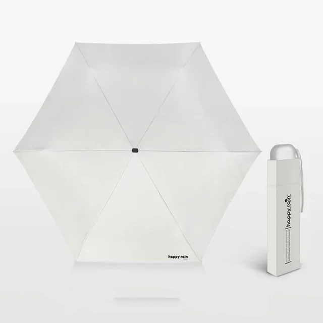 Mini Slim Automatic UV Umbrella With 6 Ribs White - Shop at LoveMi