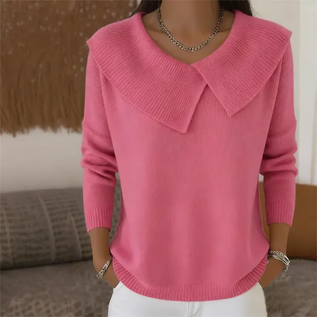 Fashionable Koreanstyle Retro Playful Slimming Turtleneck Sweater Pink - Shop at LoveMi