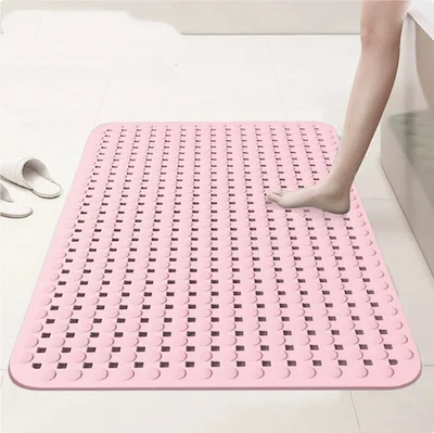 Eco friendly PVC Material Shower And Toilet Foot Mat Pink - Shop at LoveMi