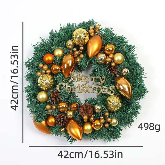Creative Christmas Decorations 40 Cm Wreath Door Hanging Color3 - Shop at LoveMi