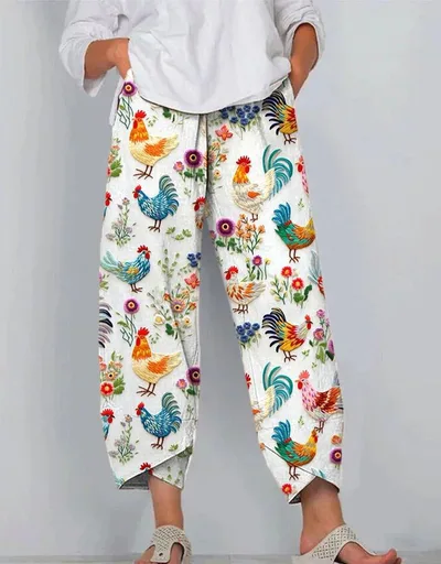 Minimalist Women's Pants Featuring A Patchwork Animal print Design Sh82601701 M - Shop at LoveMi