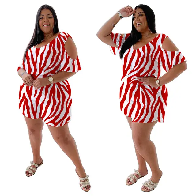 Women's Solid Color Versatile Casual Loose Plus Size Jumpsuit Red - Shop at LoveMi