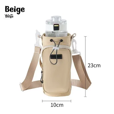 Hot selling Fashionable Water Bottle Bag For Outdoor Sportsuniversal Shoulder And Crossbody Cup Holder Beige - Shop at LoveMi