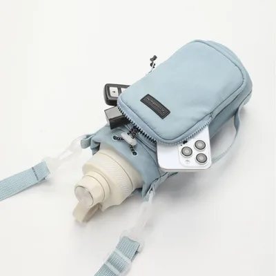 Hot selling Fashionable Water Bottle Bag For Outdoor Sportsuniversal Shoulder And Crossbody Cup Holder Light Green - Shop at LoveMi