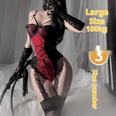 Plus size Sexy Lingerie Women's Sensual One piece Temptation Clothes Garters Leather Whip M - Shop at LoveMi