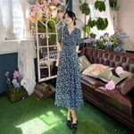 V-neck Short-sleeve Workwear Belted Waist Dress - Picture Color-Xl - View 1