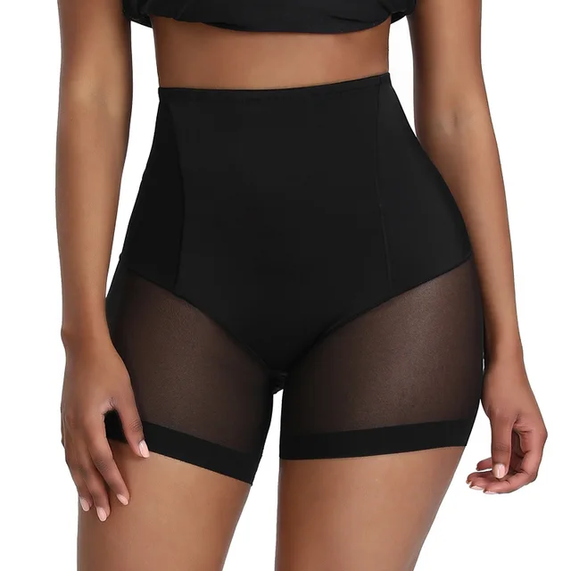 Women's Mid rise Tummy control Pants, Ultra thin, Waist cinching, Boxer style Black - Shop at LoveMi