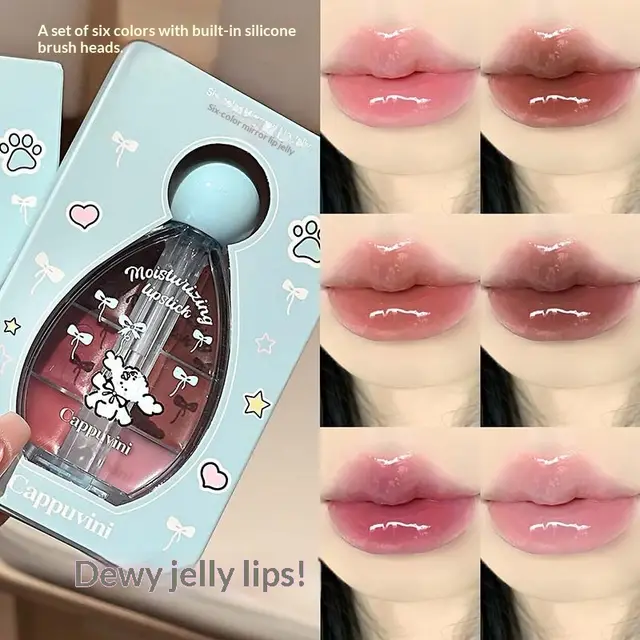 Six color Mirror effect Lip Gelmoisturizing And Crystal clear Lip Gloss Style 1 - Shop at LoveMi