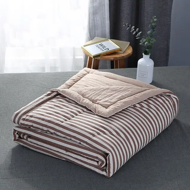 Summer Thin Cotton Quilt For Air conditioned Rooms Single And Double size Children's Quilt Insertsmachine washable Coffee Stripes - Shop at LoveMi