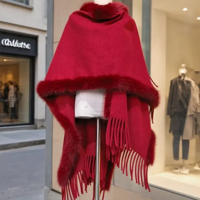 Women's Flow Su Spun Wool Cashmere Double sided Woolen Cloak - Shop at LoveMi
