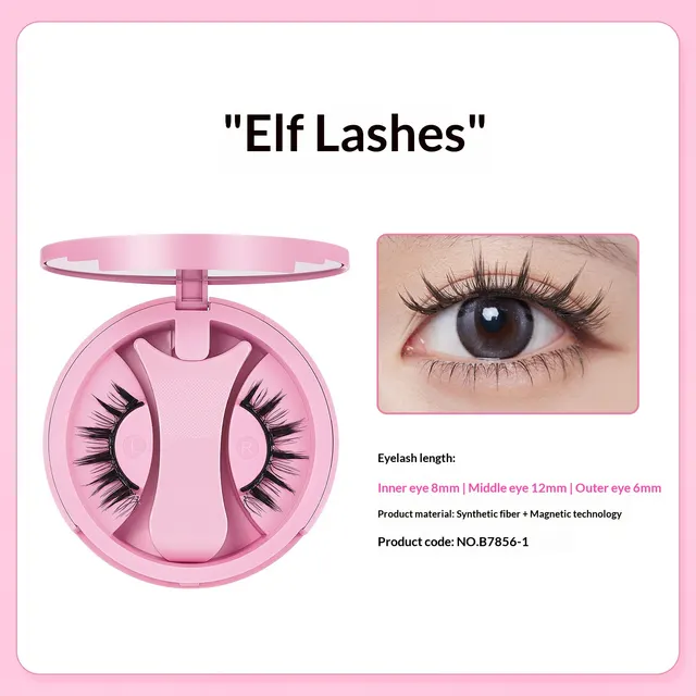 Magnetic False Eyelashes With Integrated Case Perfect For Euro American Makeup Looks Elf Lashes - Shop at LoveMi
