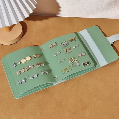 Portable Jewelry Casual Storage Album Bag Green - Shop at LoveMi