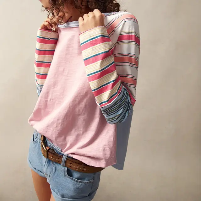 Women's V neck Knitted Top Pink - Shop at LoveMi