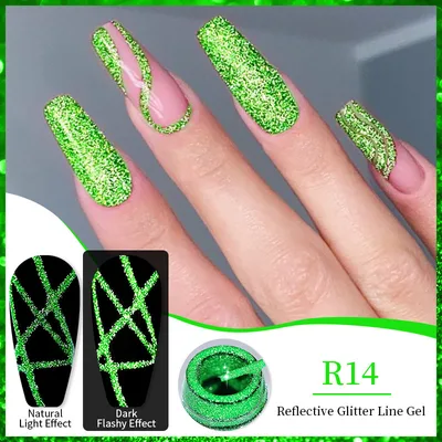 Nail Gel With A Glittery Brushed Finish And Reflective Sequins R14 - Shop at LoveMi