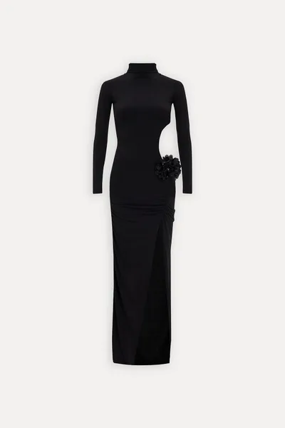 Elegant High neck Evening Gown For Women Black - Shop at LoveMi