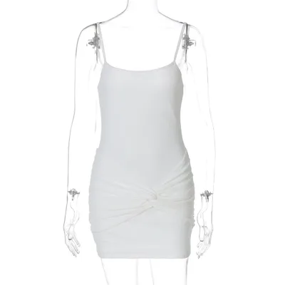 New Stylish Womens Wrap Dress With A Fitted Waist, Patchwork, And Twist Detail White - Shop at LoveMi