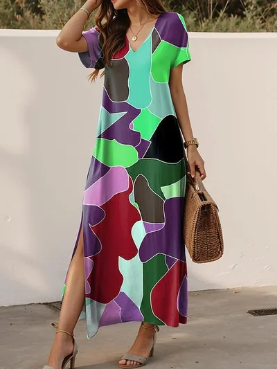 Romantic High Waisted V Neck Dress That Flatters Iyq00292 L - Shop at LoveMi