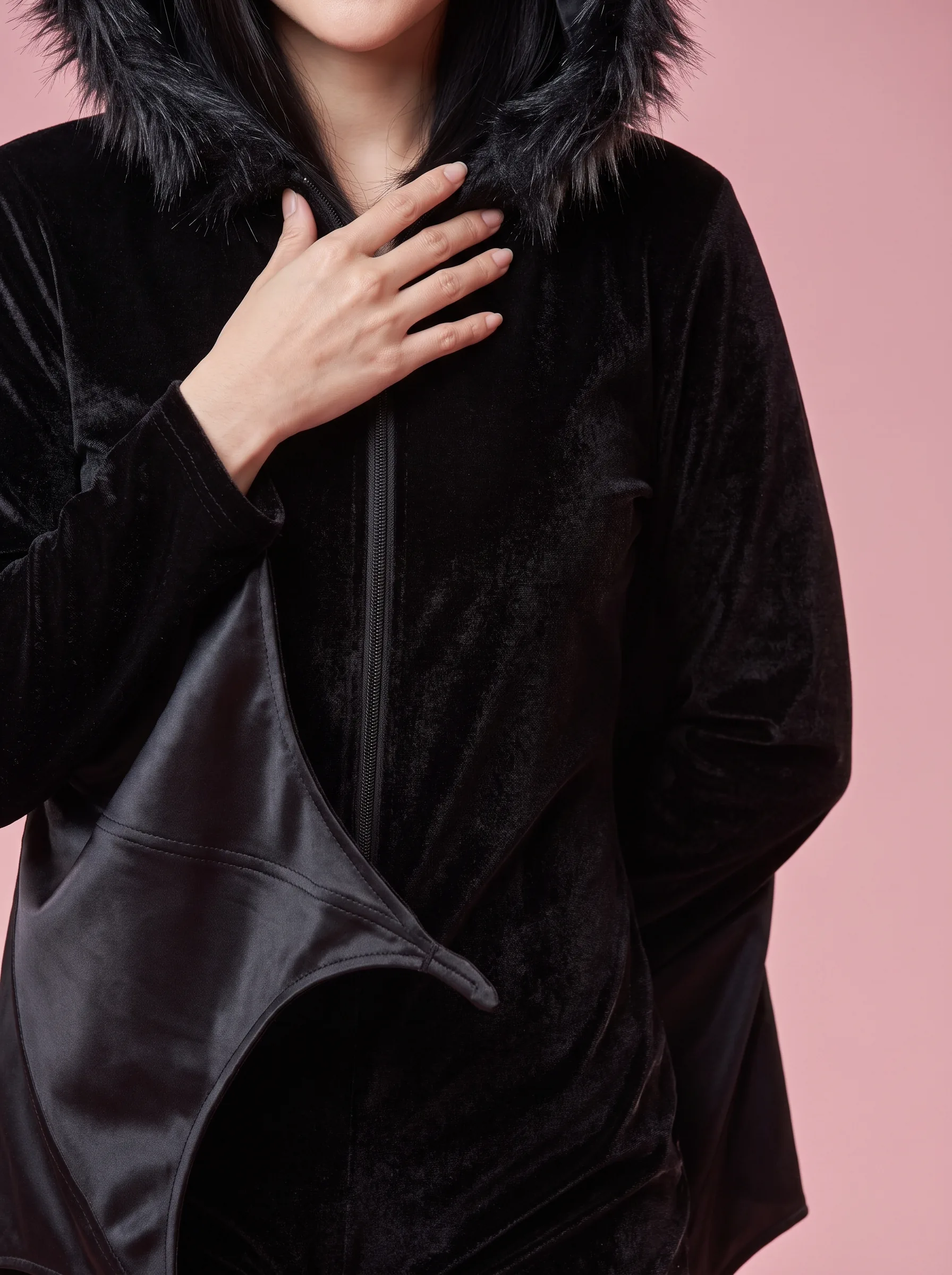 Bat Halloween Costume Hooded Romper for Women - Black - View 4