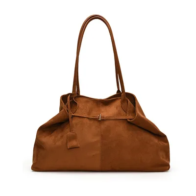 Leather velvet Square Underarm Shoulder Bag With A Niche Design Brown - Shop at LoveMi