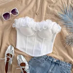 Elegant Three-dimensional Floral Sheer Camisole With A Pure Alluring Vibe - Floral - View 1