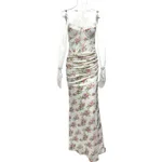Summer Floral Print Slim-fit Lace Dress - Floral - View 1