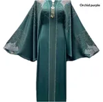 Womens Dress Robes Long Autumn Dresses For Women Clothing And Apparel - Violet Color-2Xl - View 1