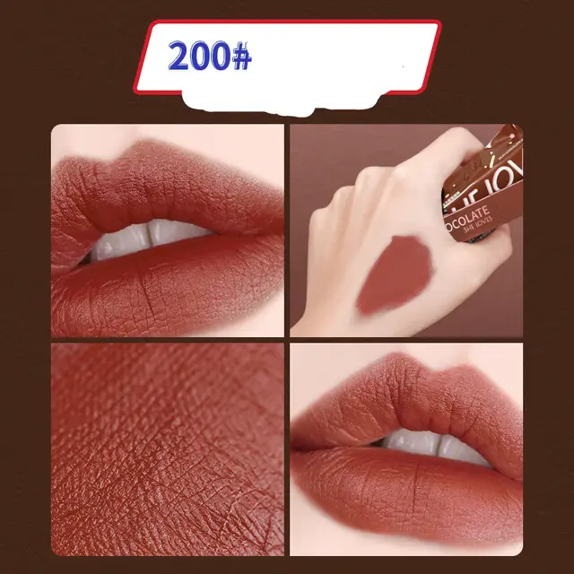 Matte Lip Glaze velvety matte lipstick 200 Fairy Milk Coffee - Shop at LoveMi