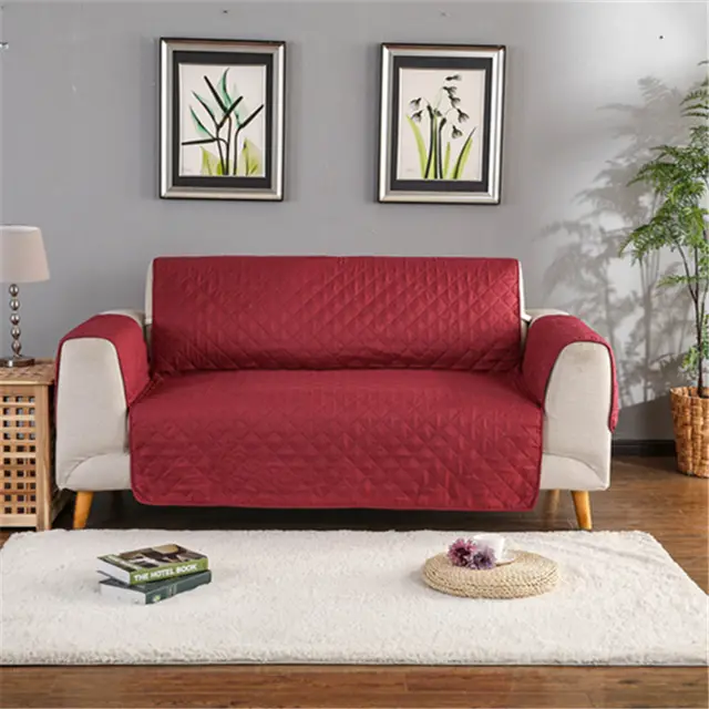 Sofa Reversible Slipcover Furniture Protector Red - Shop at LoveMi