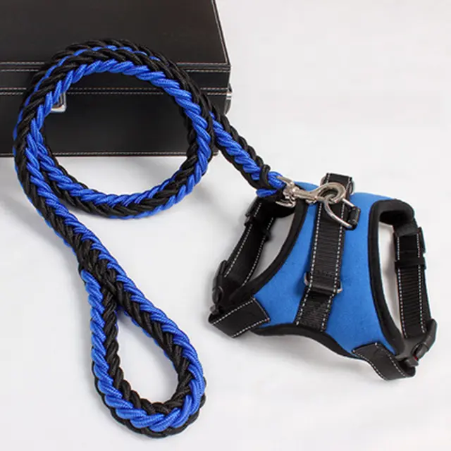 Dog leash dog leash chest strap Blue - Shop at LoveMi