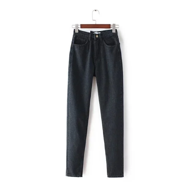 Washed high rise jeans Black - Shop at LoveMi
