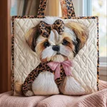 300g Canvas Dog-Printed Tote And Shoulder Bag - 17 Style-34×40Cm