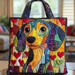 300g Canvas Dog-Printed Tote And Shoulder Bag - 26 Style-34×40Cm