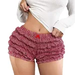 Fresh And Crisp Women's Sweet Checkered Short Pants - Red
