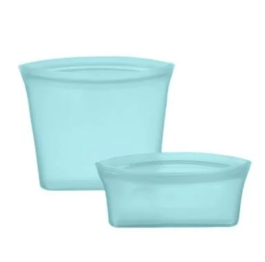 Food Silicone Bag Fresh keeping Storage Box Bag Blue 2Pcs - Shop at LoveMi