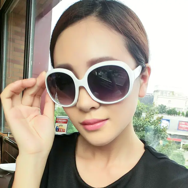 Oversized Box Sunglasses Ladies Sunglasses Sunglasses Manufacturers Double Tea Slices - Shop at LoveMi