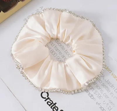 Ponytail hair accessories head flower Beige - Shop at LoveMi