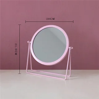 Metal single face mirror - Pink