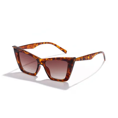 Triangle cat's eye glasses Leopard - Shop at LoveMi