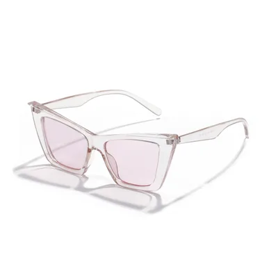 Triangle cat's eye glasses Pink - Shop at LoveMi