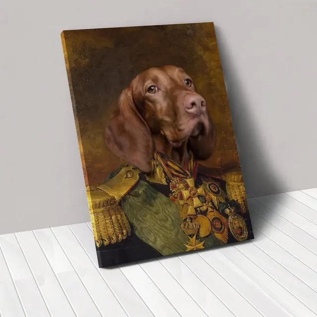 Personalized Pet Canvas Portrait Image Colonel - Shop at LoveMi