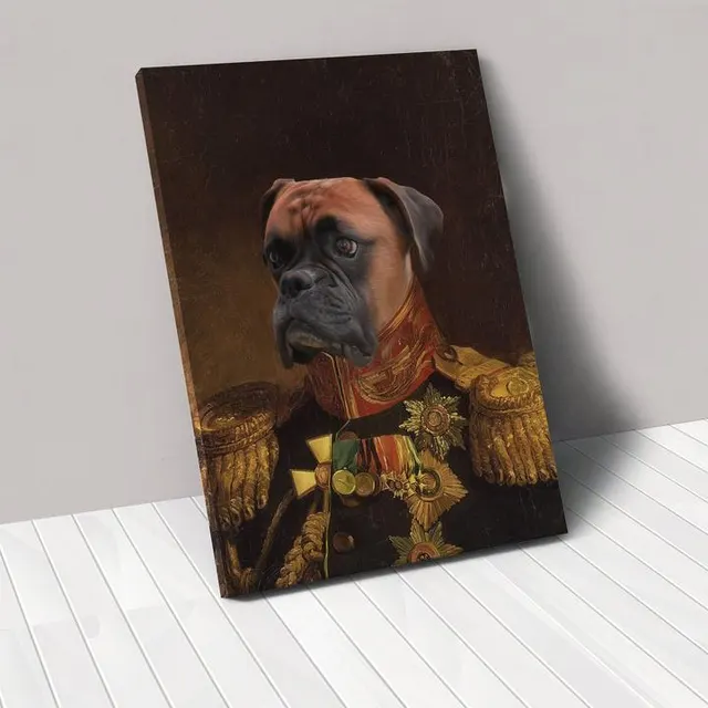 Personalized Pet Canvas Portrait Image Veteran - Shop at LoveMi